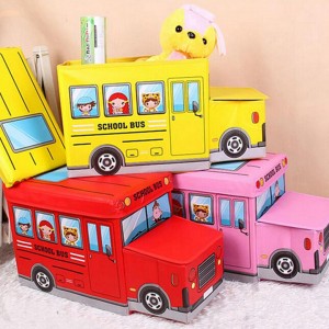 School Bus Toys Storage Box