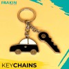 Car And Key Design Keychain