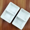 1pc Two Sections Melamine Pickle And Sauces Dish